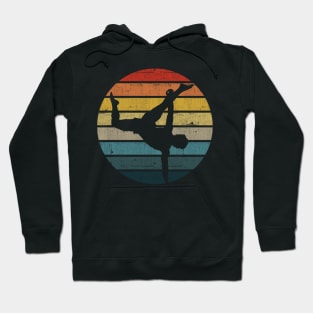 Capoeira Silhouette On A Distressed Retro Sunset graphic Hoodie